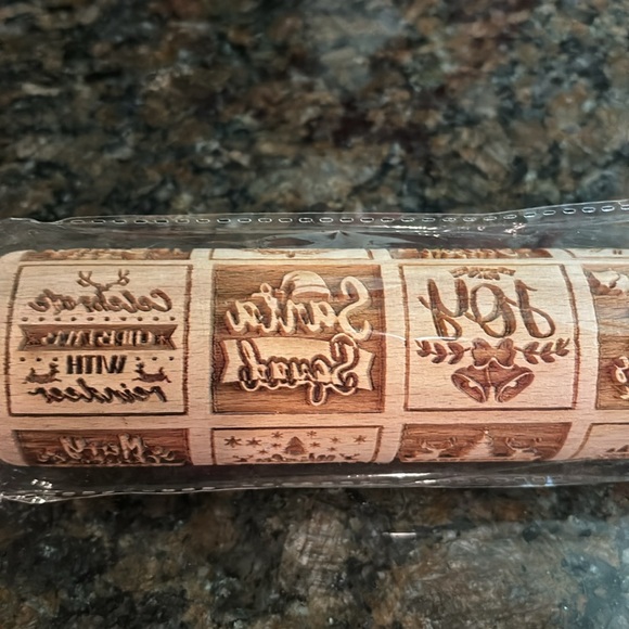 NEW Christmas Stamp Wooden Rolling Pin - Picture 3 of 12